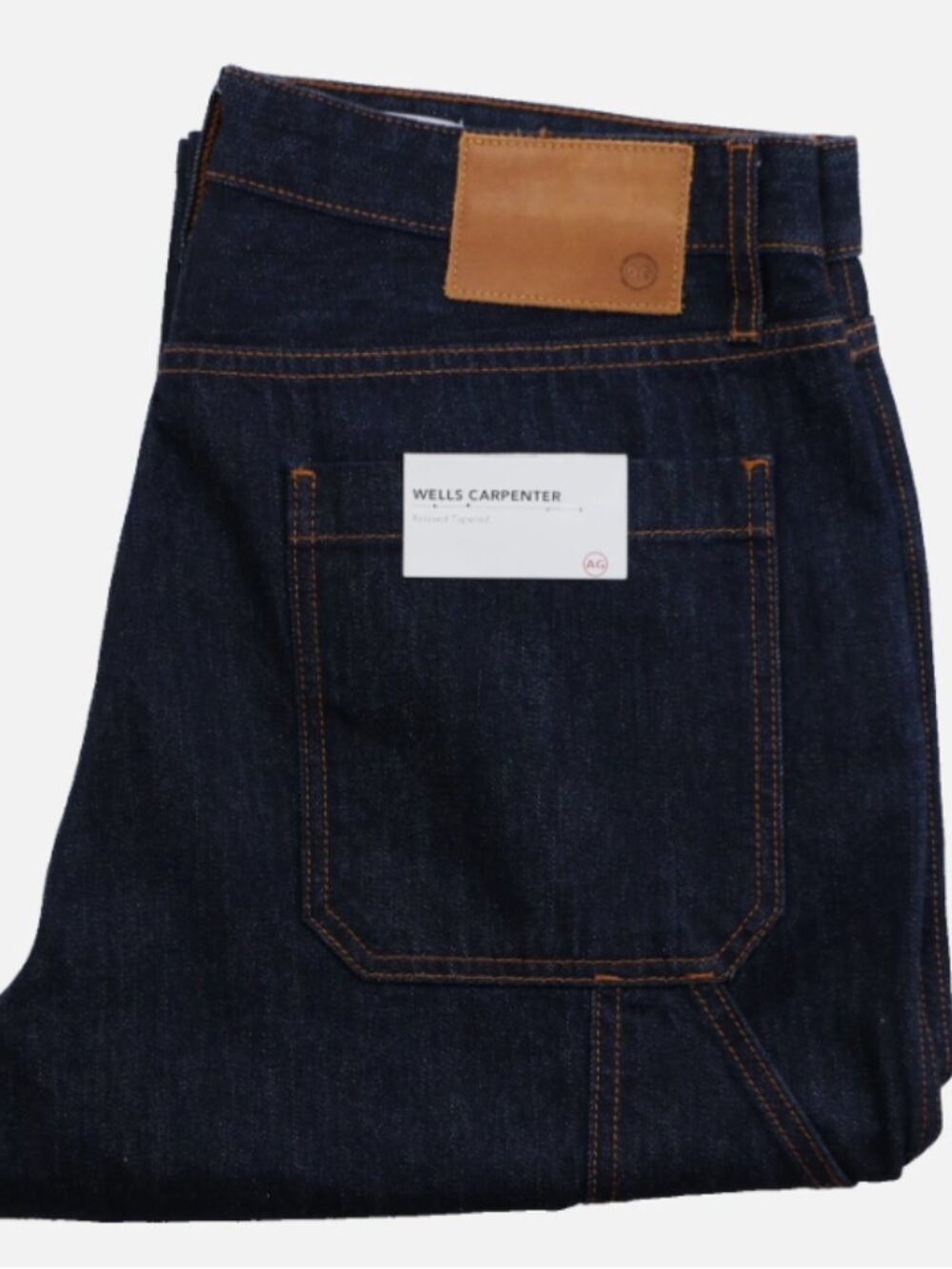 AG Wells Carpenter W34 L31 Men's Jeans Relaxed Tapered 100% Cotton Indigo Denim